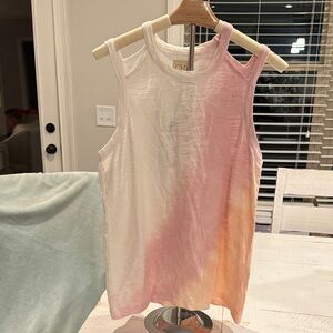Chaser Pink and Orange Tie-Dye Tank Top